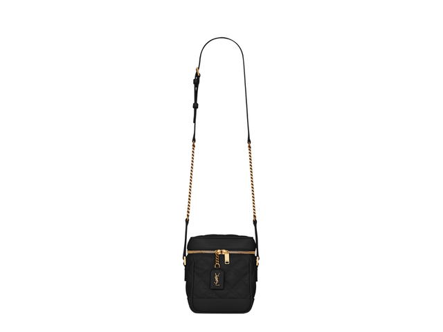 Saint Laurent Saint Laurent 80's Vanity Bag In Quilted Grain De Poudre Embossed Leather Black - view 1