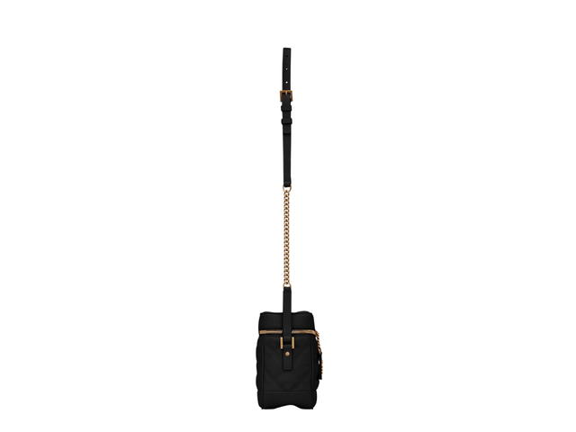 Saint Laurent Saint Laurent 80's Vanity Bag In Quilted Grain De Poudre Embossed Leather Black - view 3