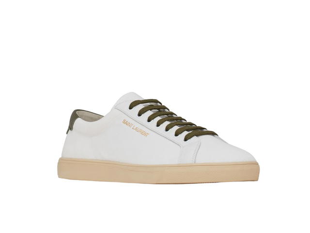 Saint Laurent Saint Laurent Andy Sneakers Canvas and Leather White Dark Green - view 2