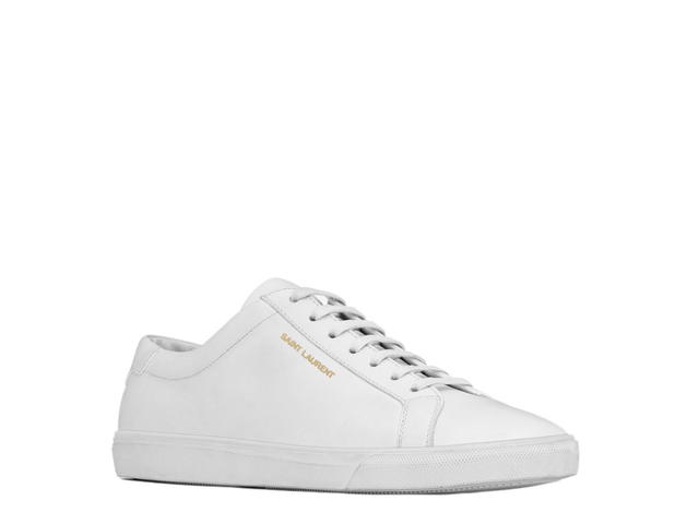 Saint Laurent Saint Laurent Andy Sneakers In Leather Optic White (W) - view 2