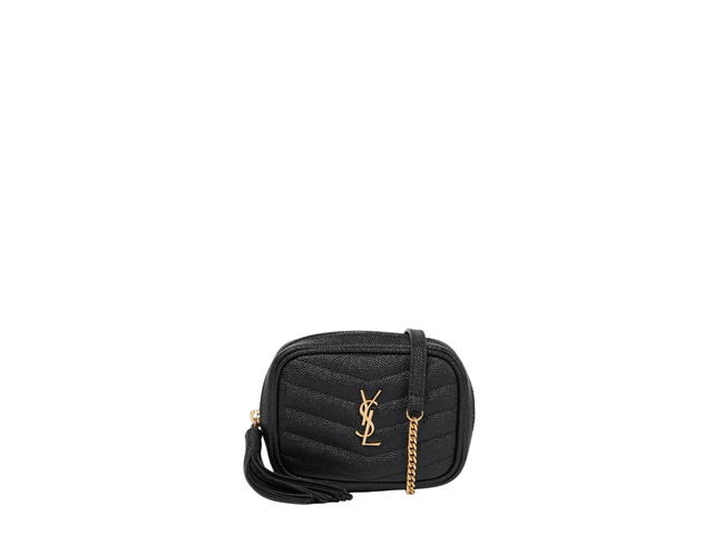 Saint Laurent Saint Laurent Baby Lou leather belt bag In Calfskin With Gold-tone Hardware Black - view 1