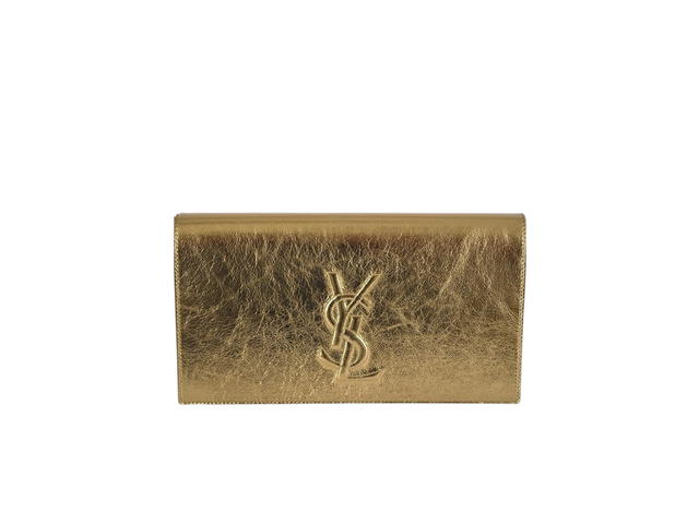 Saint Laurent Saint Laurent Belle De Jour Clutch Bag In Metallic Gold Leather - view 1