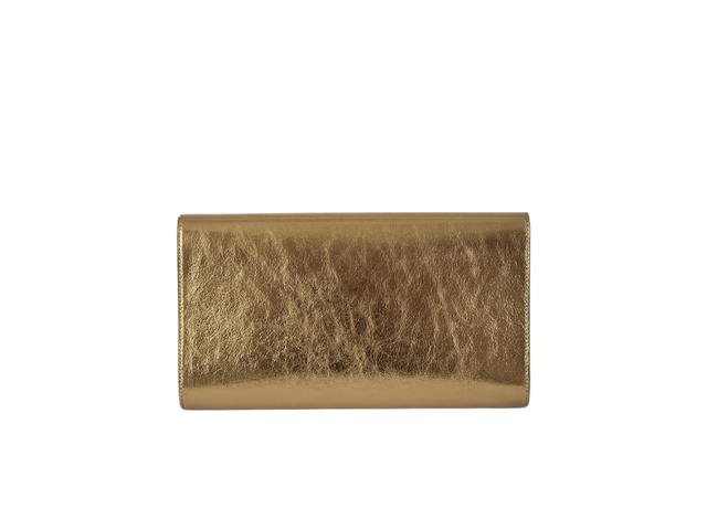 Saint Laurent Saint Laurent Belle De Jour Clutch Bag In Metallic Gold Leather - view 2