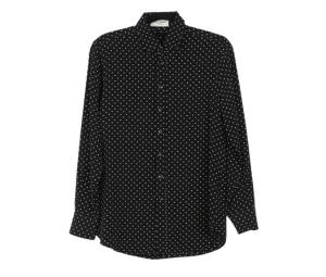 Buy Saint Laurent Black With White Stars Silk Long Sleeves Shirt at Sasom – Authentic and Ready to Ship