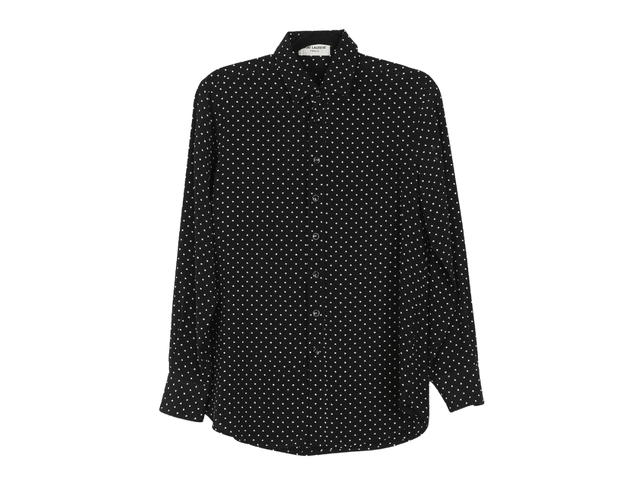 Saint Laurent Saint Laurent Black With White Stars Silk Long Sleeves Shirt - view 1