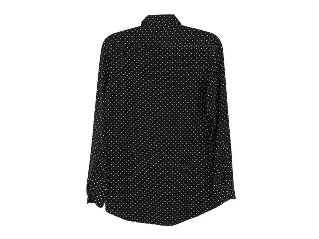 Saint Laurent Saint Laurent Black With White Stars Silk Long Sleeves Shirt - view 2