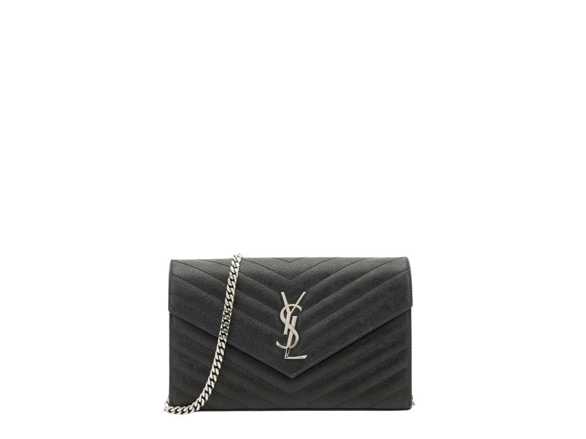 Saint Laurent Saint Laurent Cassandre 9 Woc Bag In Black With Silver Hardware