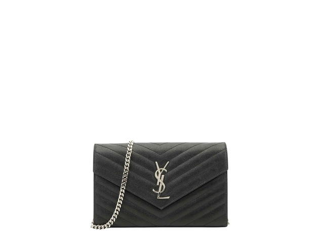 Saint Laurent Saint Laurent Cassandre 9 Woc Bag In Black With Silver Hardware - view 1