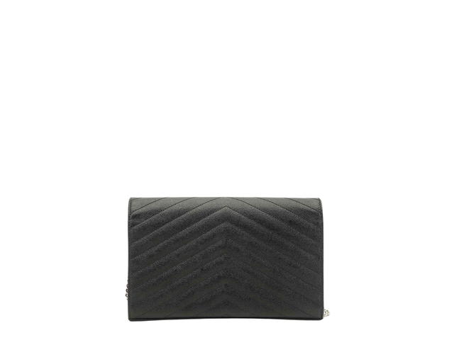 Saint Laurent Saint Laurent Cassandre 9 Woc Bag In Black With Silver Hardware - view 2