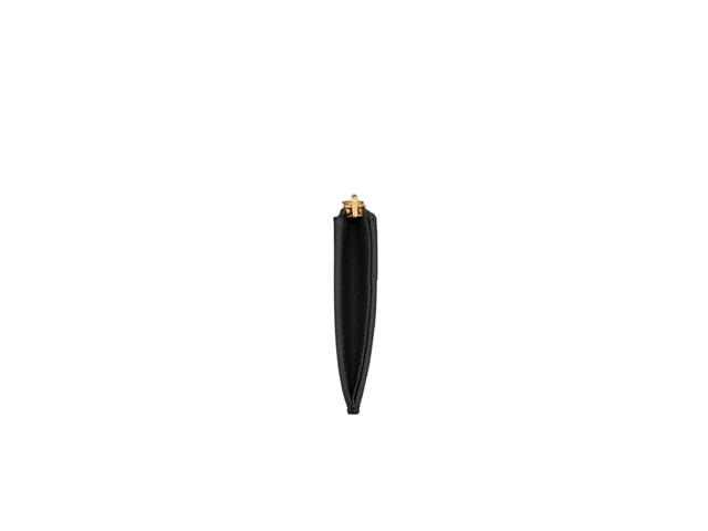 Saint Laurent Saint Laurent Cassandre Matelasse Zipped Fragments Card Case In Grain De Poudre Embossed Leather With Gold-Toned Metal Hardware Black - view 3