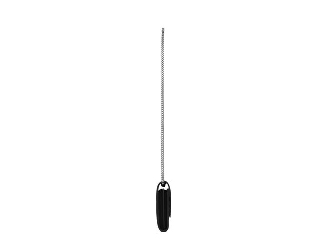 Saint Laurent Saint Laurent Cassandre Matelasse Chain Wallet in Grain de Poudre Embossed Leather Black - view 3