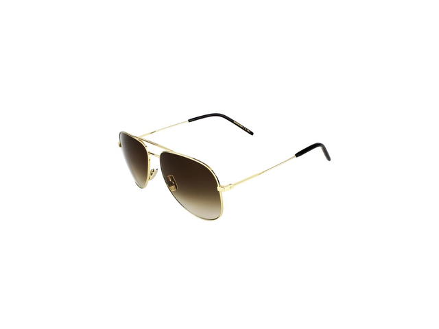 Saint Laurent Saint Laurent CLASSIC 11 Sunglasses In Gold Metal Frames And Brown Lenses - view 5