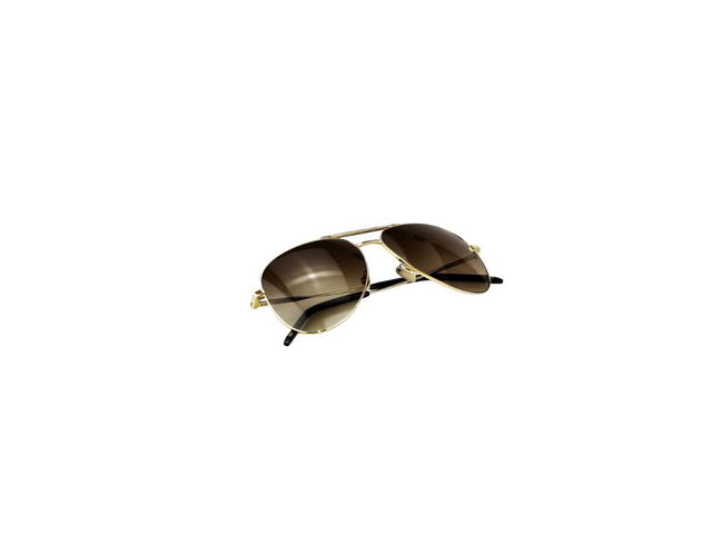 Saint Laurent Saint Laurent CLASSIC 11 Sunglasses In Gold Metal Frames And Brown Lenses - view 6