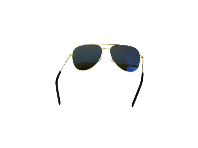 Saint Laurent Saint Laurent CLASSIC 11 Sunglasses In Gold Metal Frames And Green Lenses - view 4