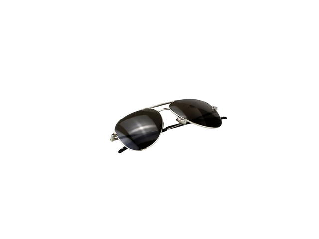 Saint Laurent Saint Laurent CLASSIC 11 Sunglasses  In Silver Metal Frames And Green Lenses - view 6