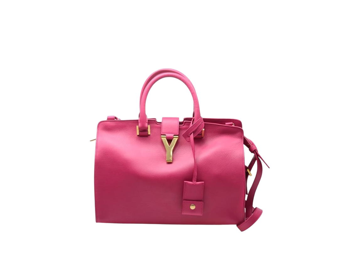 Saint Laurent Saint Laurent Classic Small Y Cabas Bag In Leather With Gold-Toned Metal Hardware Fushia