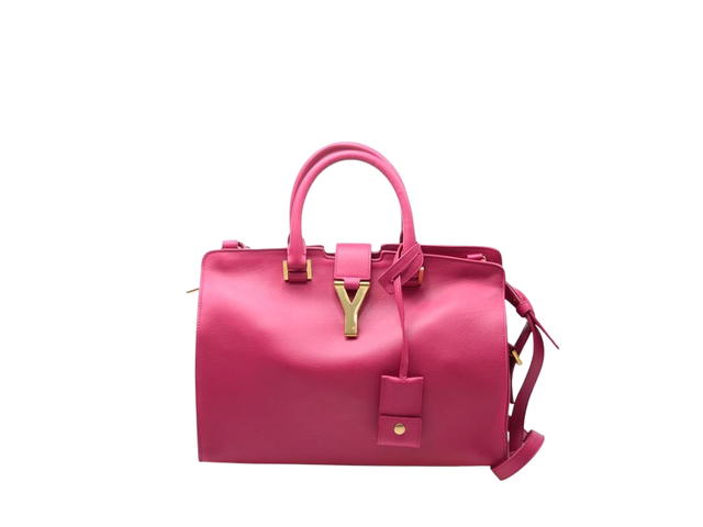 Saint Laurent Saint Laurent Classic Small Y Cabas Bag In Leather With Gold-Toned Metal Hardware Fushia - view 1