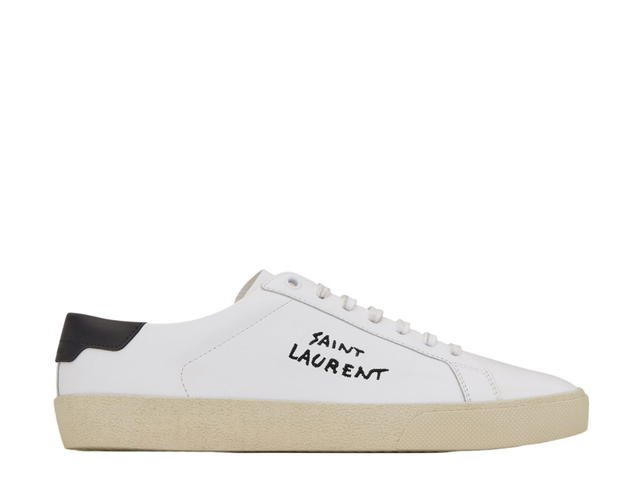 Saint Laurent Saint Laurent Court Classic SL/06 Embroidered Sneakers In Smooth Leather Optic White - view 1