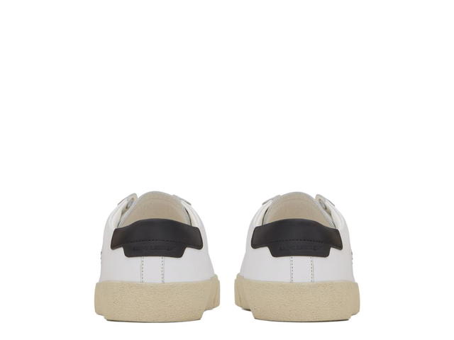 Saint Laurent Saint Laurent Court Classic SL/06 Embroidered Sneakers In Smooth Leather Optic White - view 3