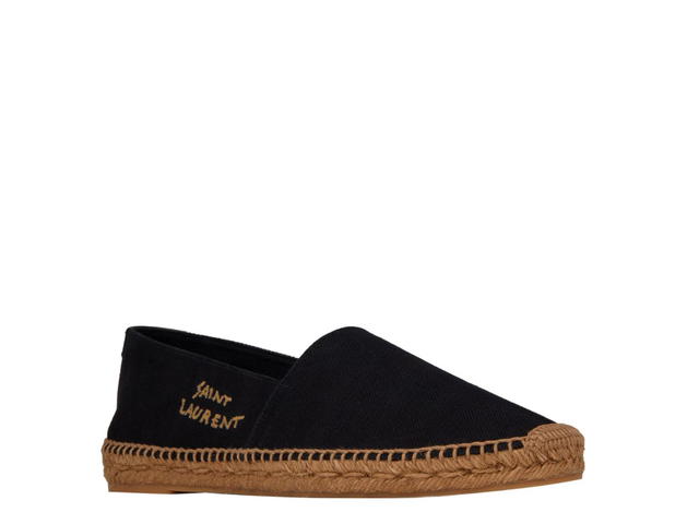 Saint Laurent Saint Laurent Embroidered Espadrilles In Canvas Black (W) - view 2