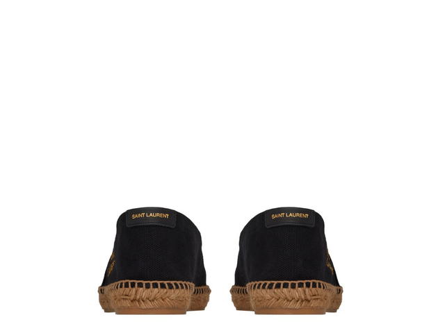 Saint Laurent Saint Laurent Embroidered Espadrilles In Canvas Black (W) - view 3