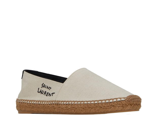 Saint Laurent Saint Laurent Embroidered Espadrilles In Canvas Natural Beige (W) - view 2