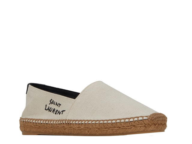 Saint Laurent Saint Laurent Embroidered Espadrilles In Canvas Natural Beige - view 3