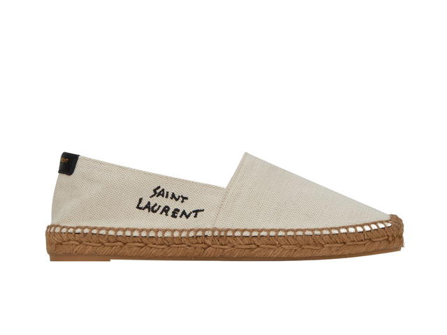 Saint Laurent Saint Laurent Embroidered Espadrilles In Canvas Natural Beige - view 2