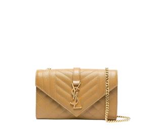 Buy Saint Laurent Envelope Small Bag In Mix Matelassé Grain De Poudre Embossed Leather Dark Beige at Sasom – Authentic and Ready to Ship