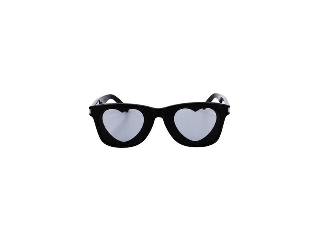 Saint Laurent Saint Laurent Heart Sunglasses In Black Plastic Frames And Grey Lenses - view 2