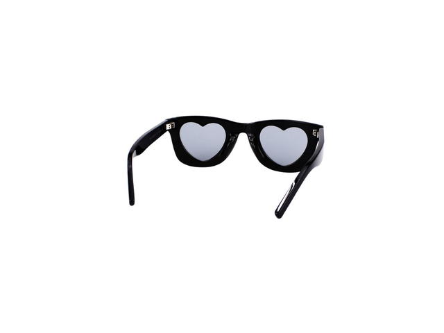 Saint Laurent Saint Laurent Heart Sunglasses In Black Plastic Frames And Grey Lenses - view 4