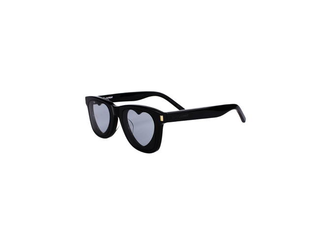 Saint Laurent Saint Laurent Heart Sunglasses In Black Plastic Frames And Grey Lenses - view 5