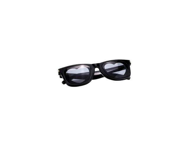 Saint Laurent Saint Laurent Heart Sunglasses In Black Plastic Frames And Grey Lenses - view 6