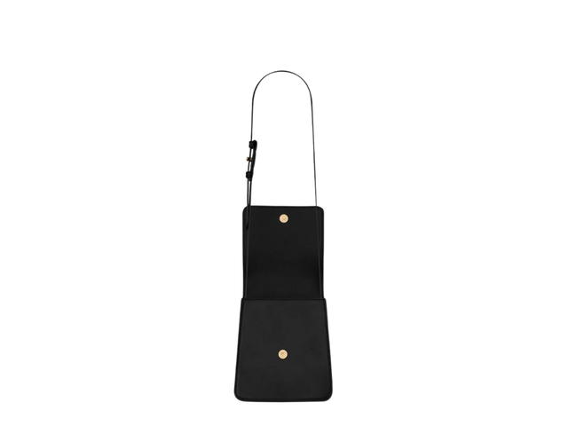 Saint Laurent Saint Laurent Kaia North South Satchel Bag In Vegetable-Tanned Leather With Gold-Toned Metal Hardware Black - view 3