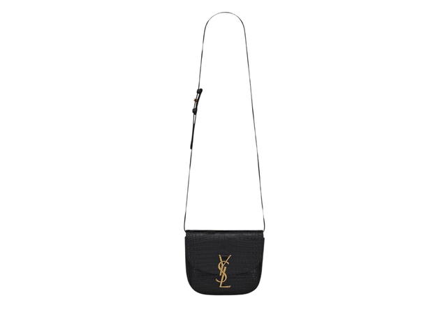 Saint Laurent Saint Laurent Kaia Small Satchel In Shiny Crocodile-Embossed Leather With Bronze-Toned Metal Hardware Noir - view 1