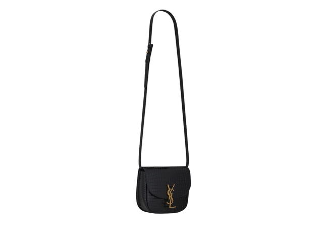 Saint Laurent Saint Laurent Kaia Small Satchel In Shiny Crocodile-Embossed Leather With Bronze-Toned Metal Hardware Noir - view 3