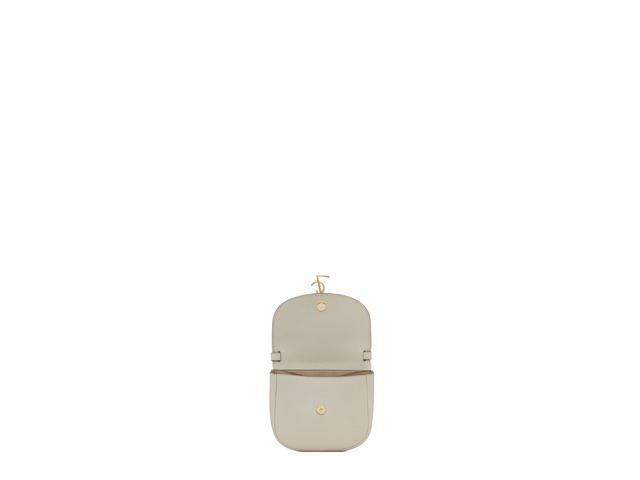 Saint Laurent Saint Laurent Kaia Small Satchel In Smooth Leather With Bronze-Toned Metal Hardware Beige - view 3