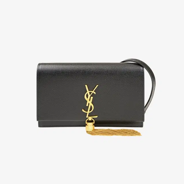 Saint Laurent Saint Laurent Kate Chain Wallet With Tassel In Grain De Poudre Embossed Leather Black - view 2