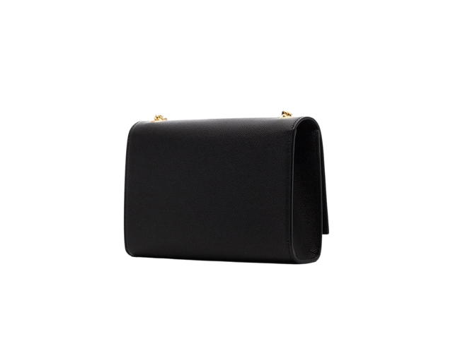 Saint Laurent Saint Laurent Kate Small Chain Bag In Grain De Poudre Embossed Leather Black - view 2