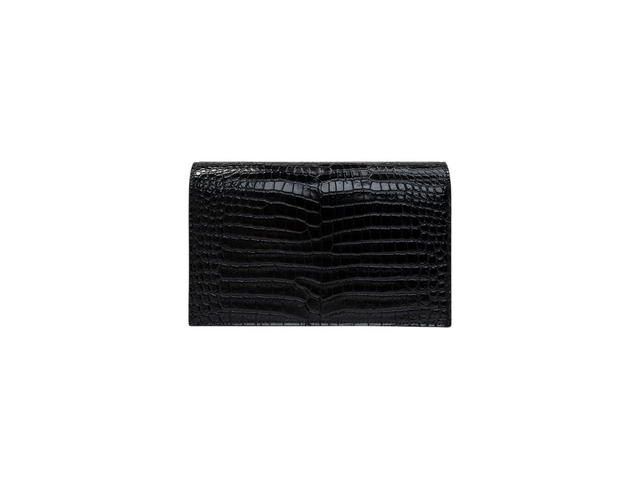 Saint Laurent Saint Laurent Kate Wallet With Strap In Grained Calf Leather With Silver-Tone Metal Hardware Black - view 2