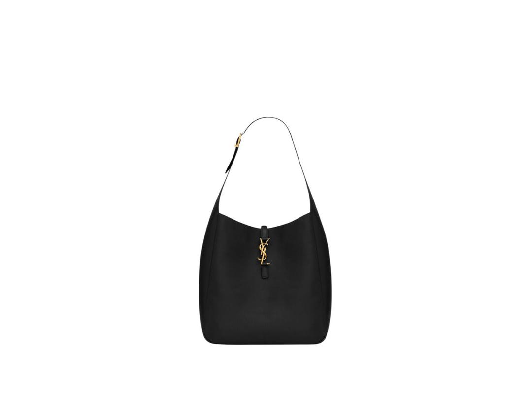 Saint Laurent Saint Laurent Large Le 5 À 7 Supple In Smooth Leather With Bronze-Toned Hardware Black