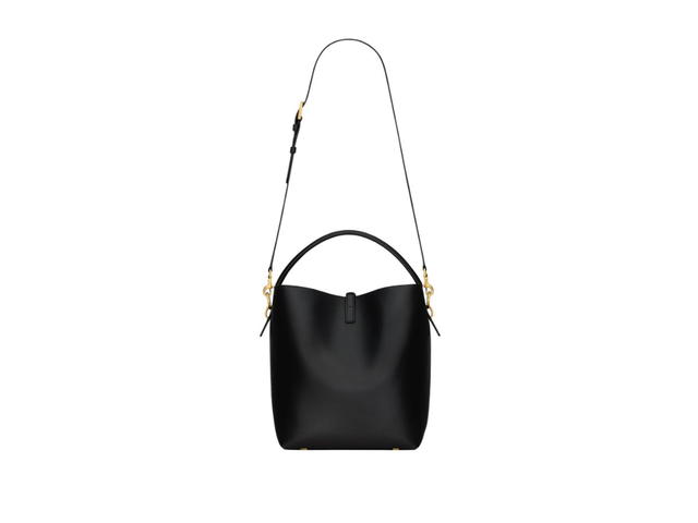 Saint Laurent Saint Laurent Le 37 In Shiny Leather With Light Bronze-Toned Metal Hardware Black - view 3