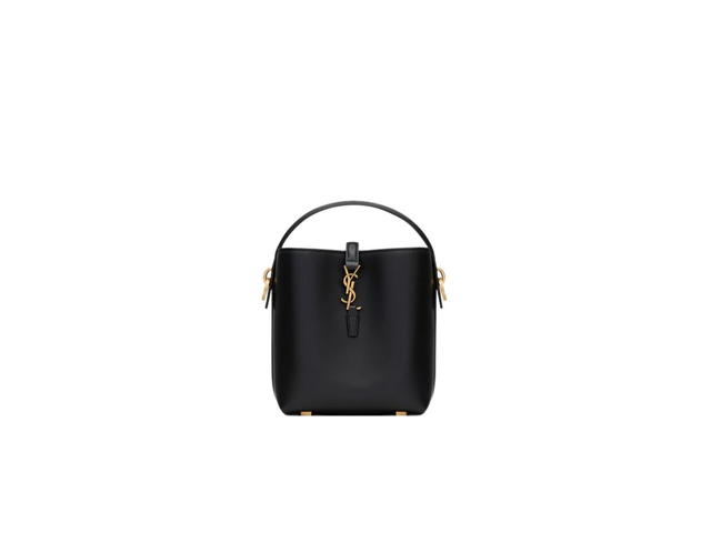 Saint Laurent Saint Laurent Le 37 Mini In Shiny Leather Bronze-Toned Hardware Black - view 1