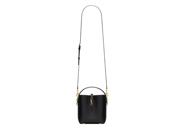Saint Laurent Saint Laurent Le 37 Mini In Shiny Leather Bronze-Toned Hardware Black - view 2