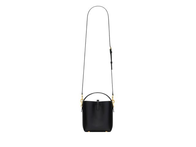 Saint Laurent Saint Laurent Le 37 Mini In Shiny Leather Bronze-Toned Hardware Black - view 3