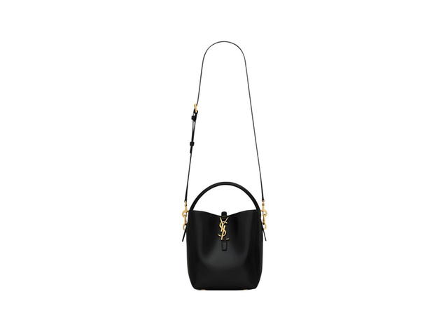 Saint Laurent Saint Laurent Le 37 Small In Shiny Leather With Bronze-Toned Hardware Black - view 1