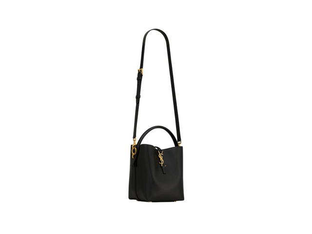 Saint Laurent Saint Laurent Le 37 Small In Shiny Leather With Bronze-Toned Hardware Black - view 2