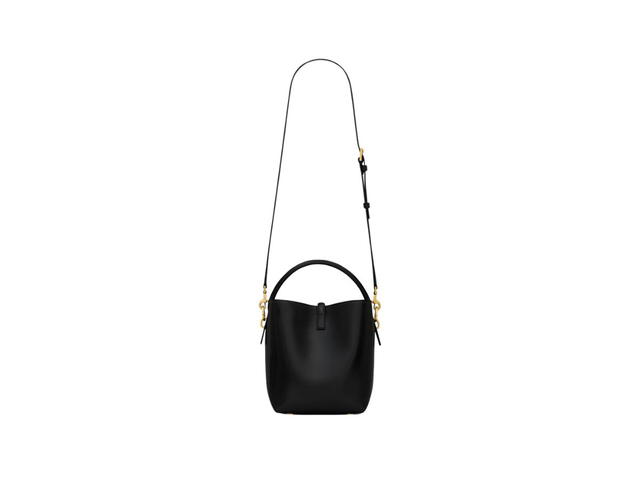 Saint Laurent Saint Laurent Le 37 Small In Shiny Leather With Bronze-Toned Hardware Black - view 3