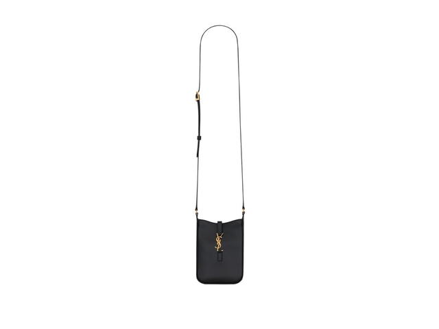 Saint Laurent Saint Laurent Le 5 À 7 Mini Vertical In Shiny Leather With Bronze-Toned Metal Hardware Black - view 2