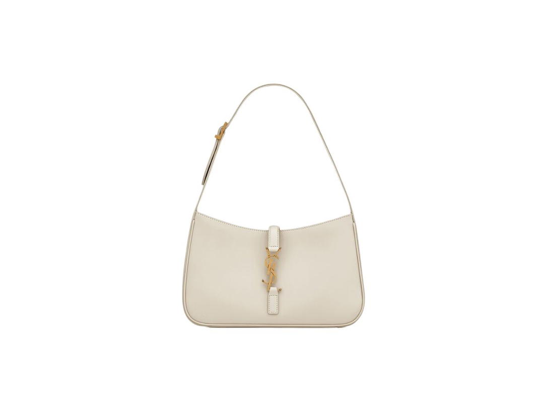 Saint Laurent Saint Laurent Le 5 A 7 In Smooth Leather With Bronze-Toned Metal Hardware Blanc Vintage